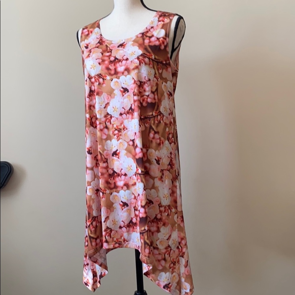 Blissed Cherry blossom tunic style tank